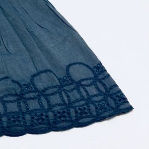 Gap 18 chambray eyelet mini skirt
